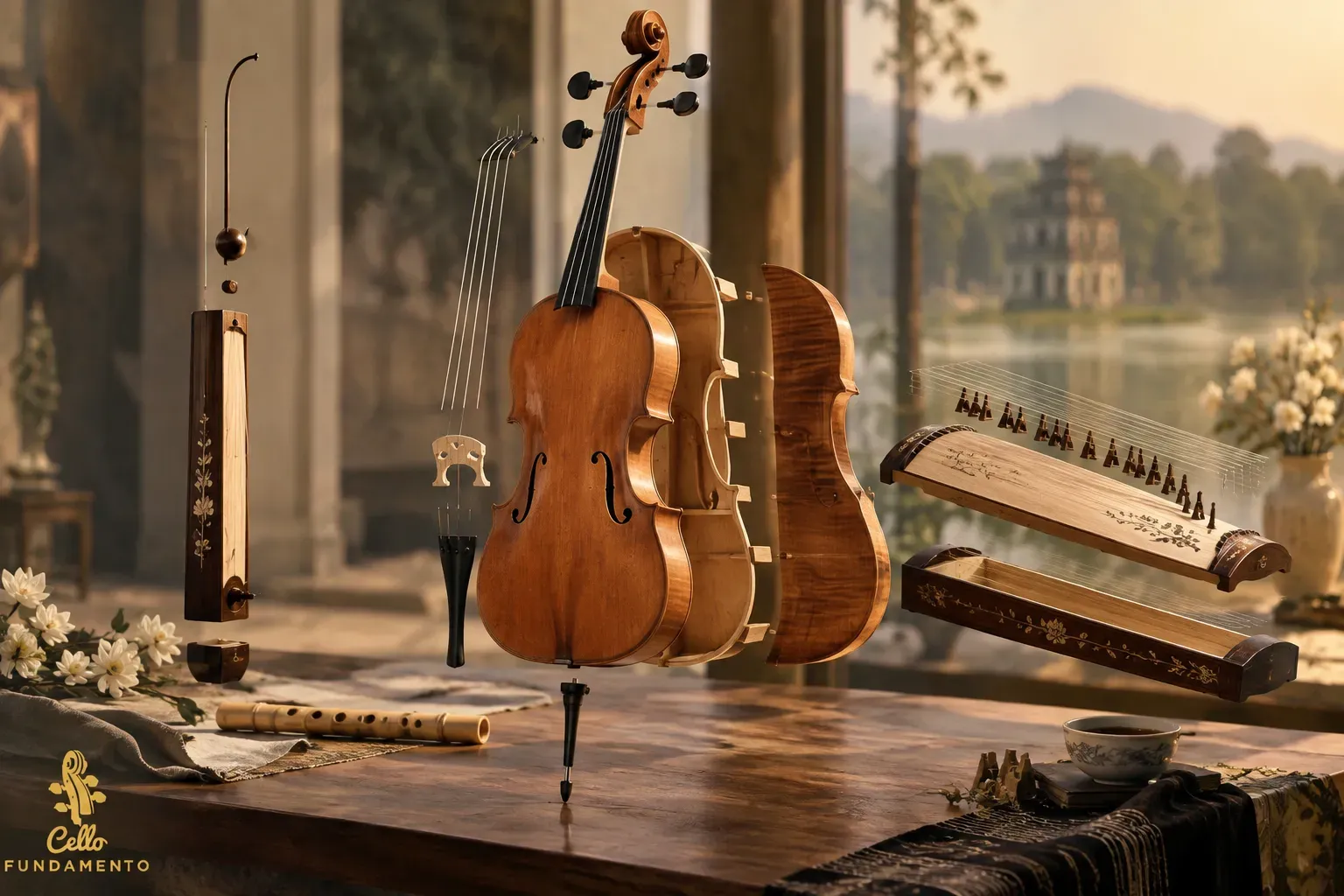 How cello technique can suggest Vietnamese instruments
