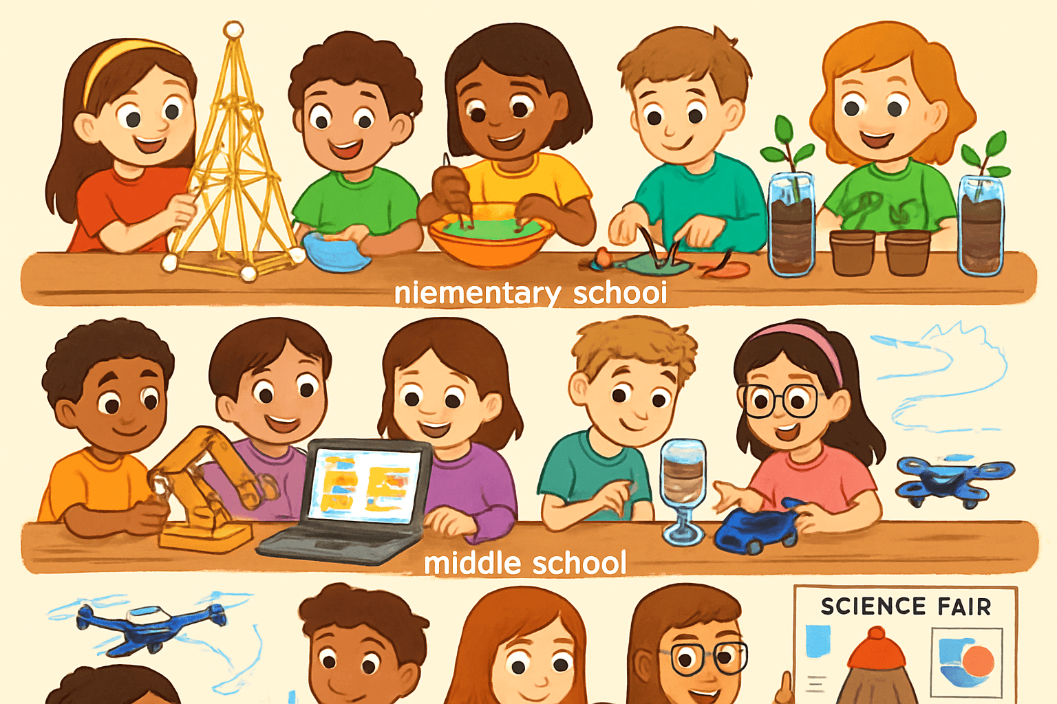 Ngân hàng ý tưởng: Các hoạt động STEM hấp dẫn theo từng cấp học