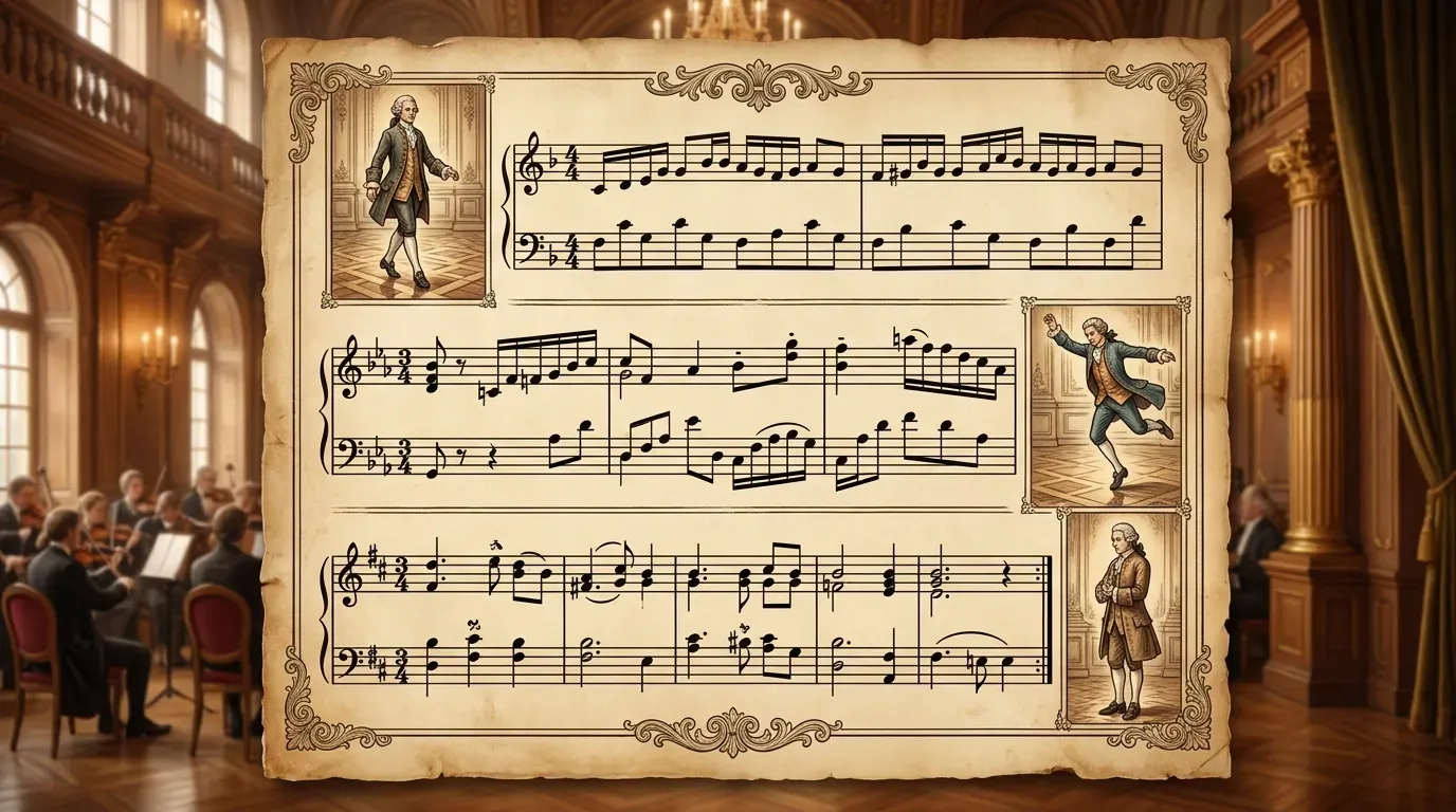 Giải mã cấu trúc nhịp điệu của các loại vũ khúc Baroque