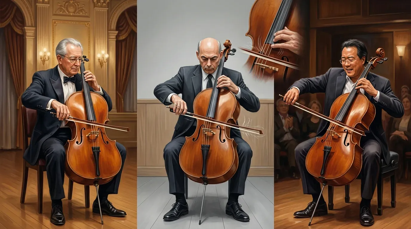 So sánh phong cách trình diễn: Từ Pierre Fournier đến Janos Starker và Yo-Yo Ma